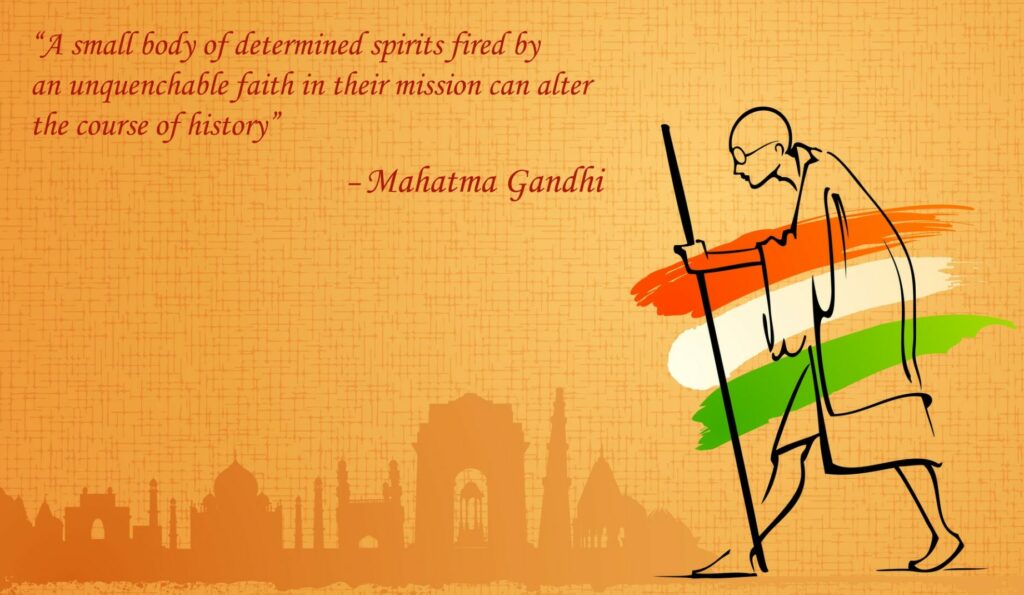 Mahatma Gandhi + Zitat